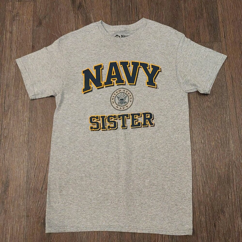 United States Navy Sister Women's Grey T-Shirt – Size Small, Navy Pride Apparel